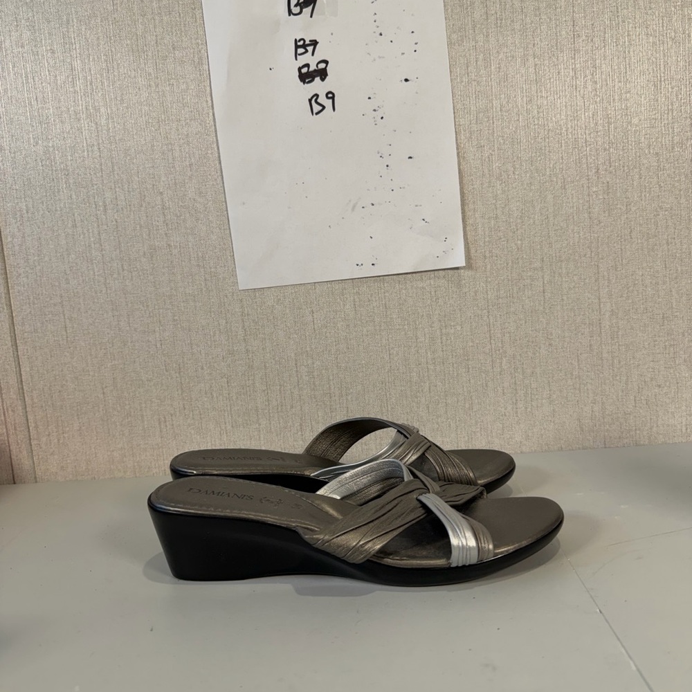 Women's Silver Wedge Sandals